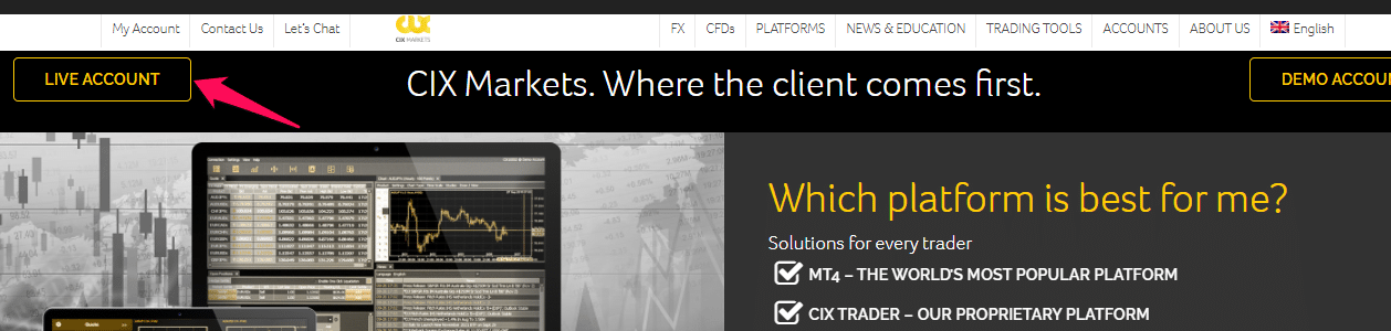The CIX account opening