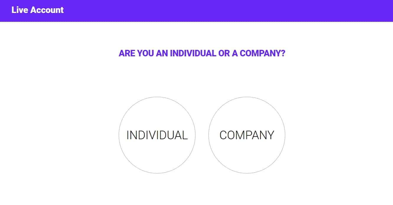 EuroTrader Selecting an account