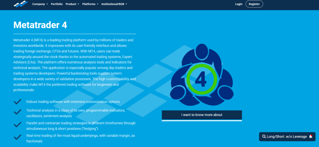 MetaTrader 4 (MT4) &ndash; Classic Multi‑Asset Platform