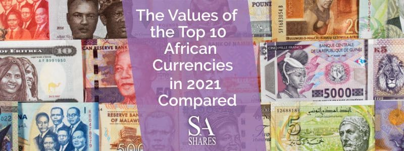 The Values of the Top Ten African Currencies in 2026 Compared