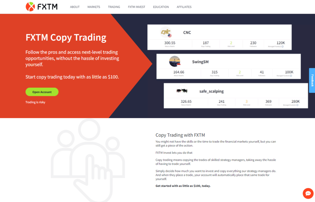 FXTM Copy Trading FXTM Copy Trading