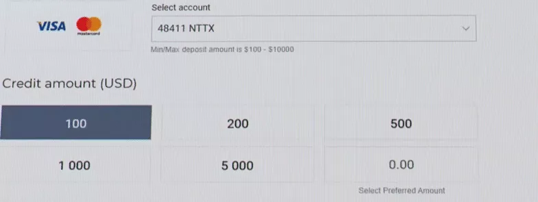 IFC Markets deposit the minimum amount step 4