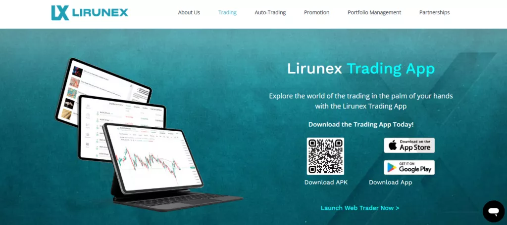 Lirunex Trading App