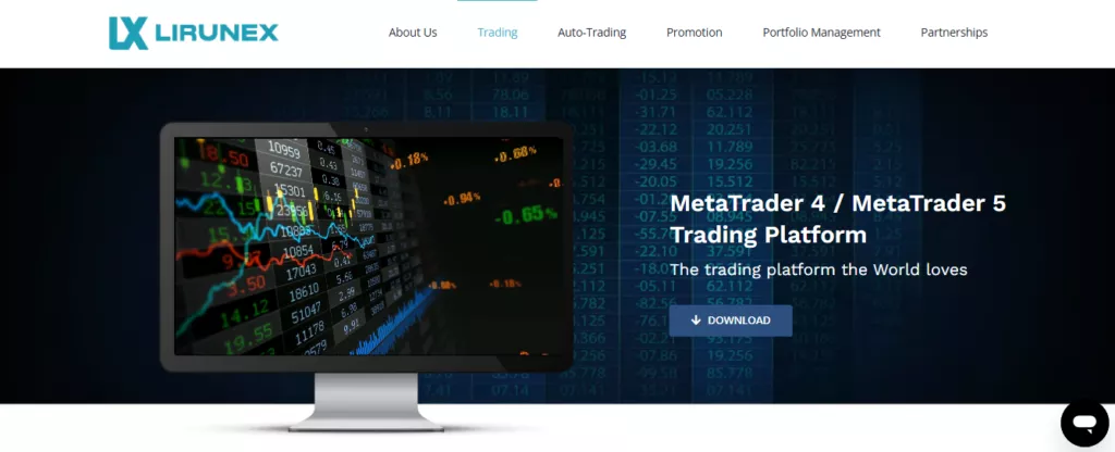 Lirunex Trading platforms