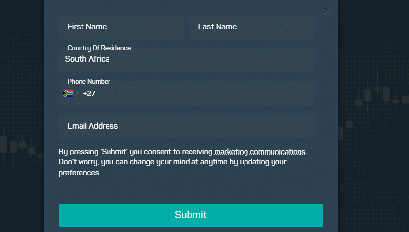 Open a equiti demo account step 2