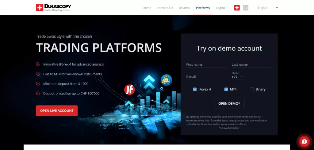 Trading Platforms Dukascopy