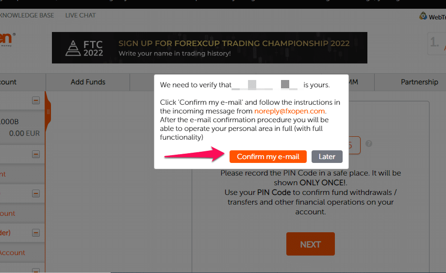 How to set up a&nbsp; FXOpen&nbsp; Demo Account &ndash; Step by Step STEP 2