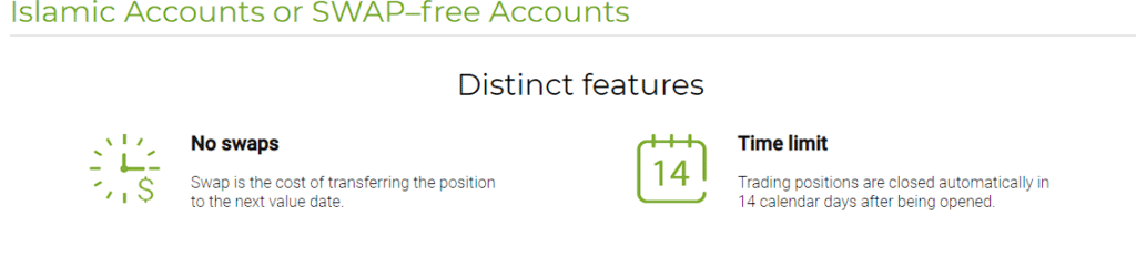 IFC Markets islamic account