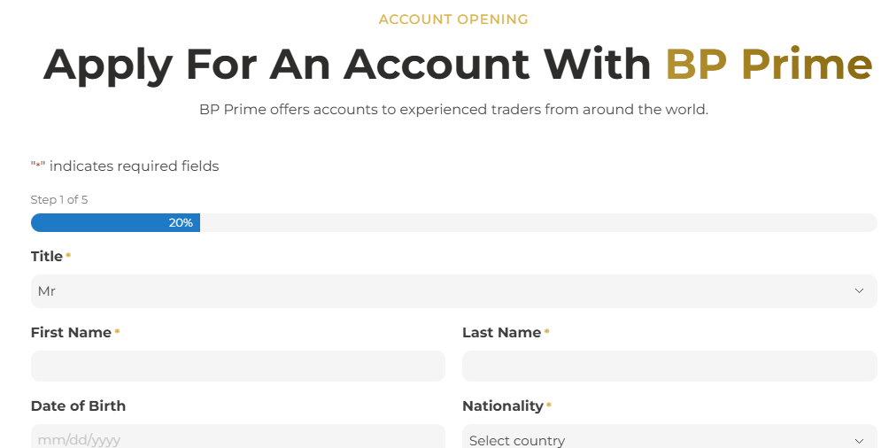 Step 2 &ndash; Complete information