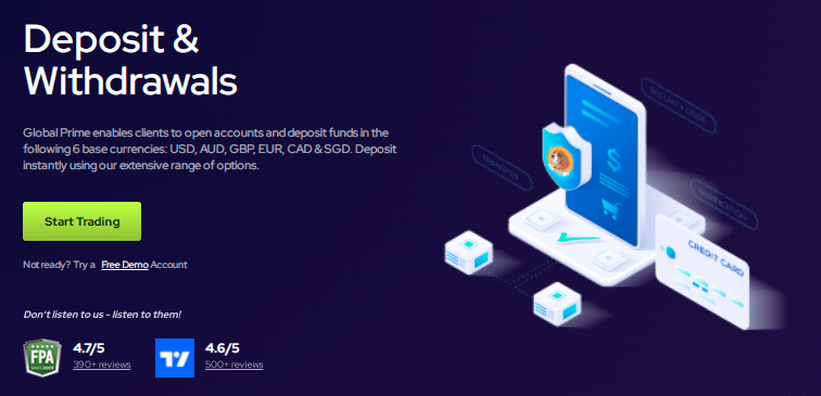 Global Prime Deposit & Withdrawal