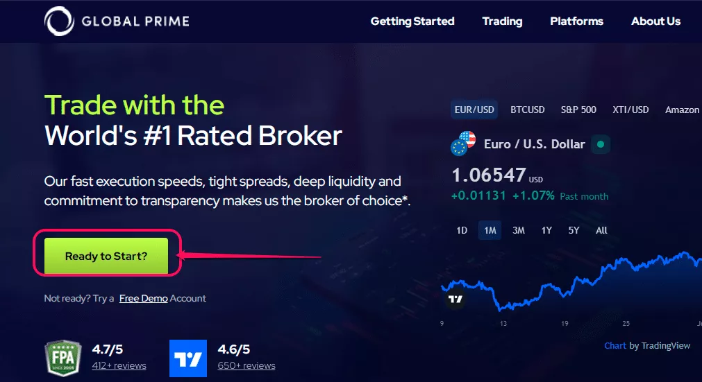 Global Prime Opening an account