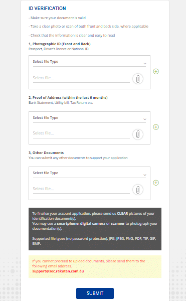 How to open a Rakuten Securities Trading Account Step 6