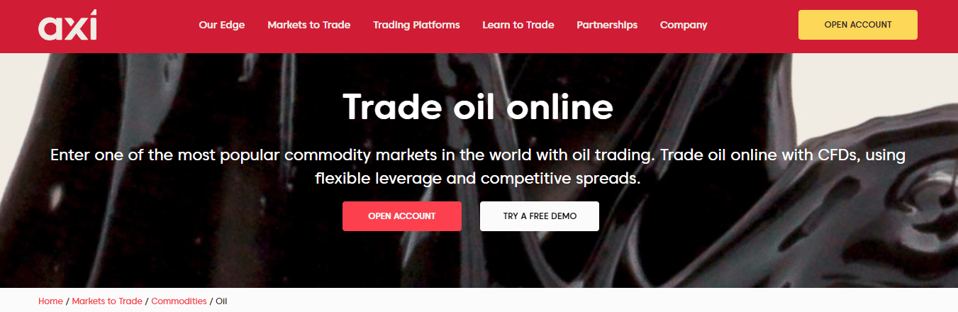 Axi Crude Oil Trading