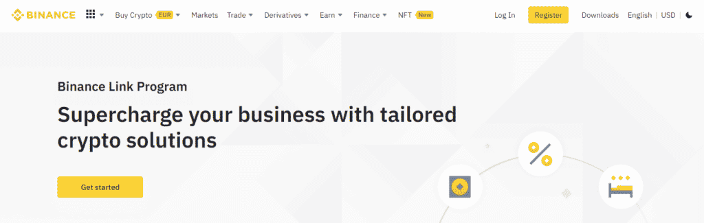 Binance Landing Page