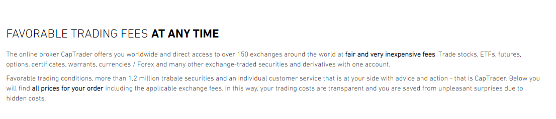 CapTRADER Fees