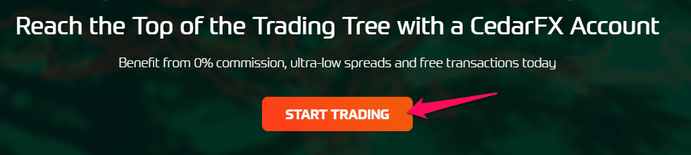 How to open a CedarFX account step by step step 1