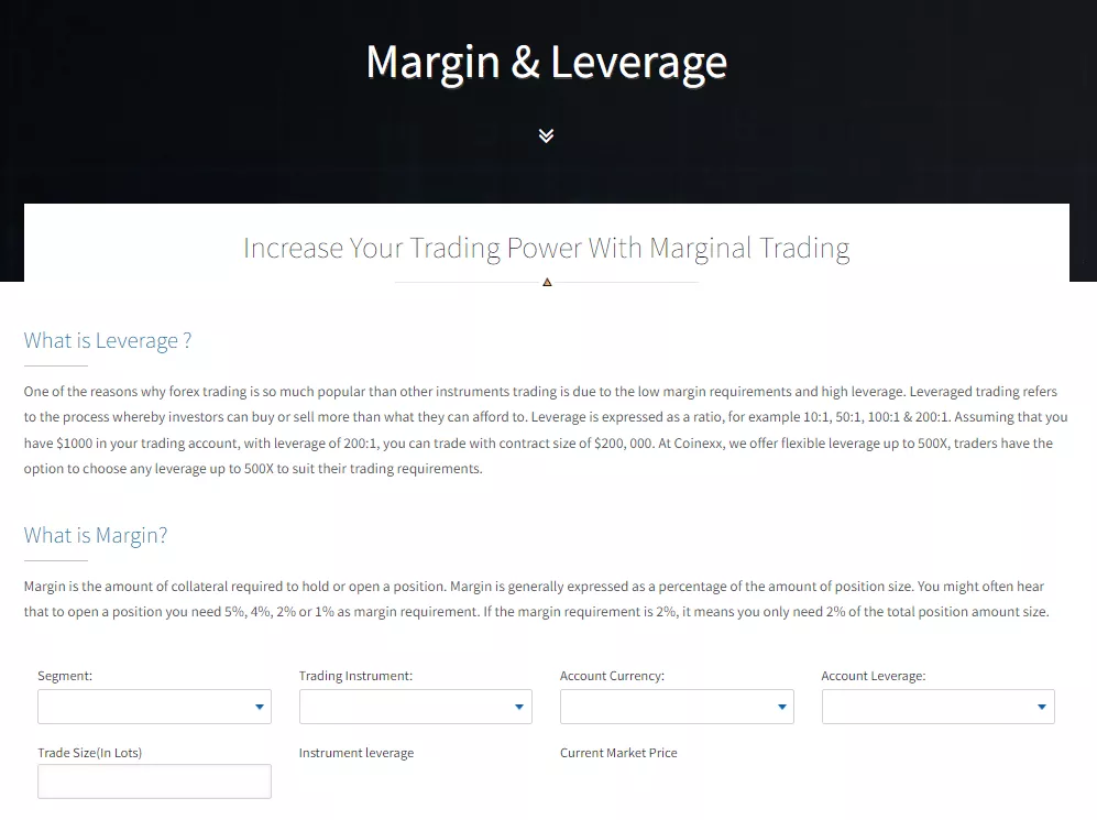 COINEXX&nbsp;Leverage