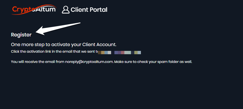 How to open a CryptoAltum account step by step STEP 2