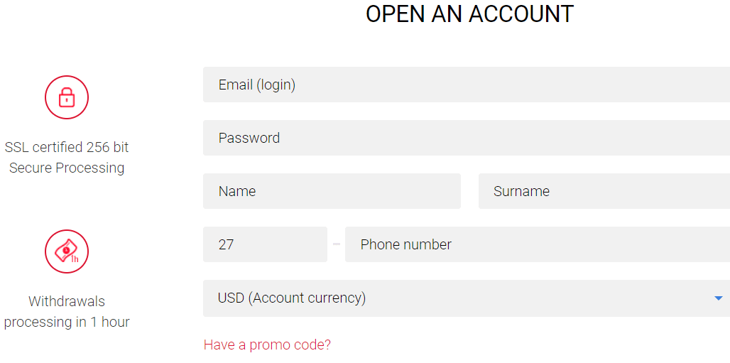 How to open an account with Binarycent step 2 How to open an account with Binarycent step 2