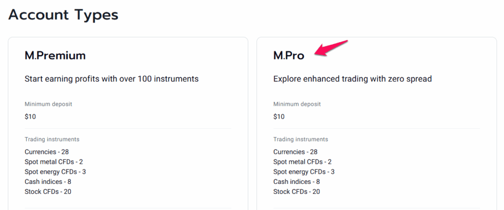 M.Pro Account