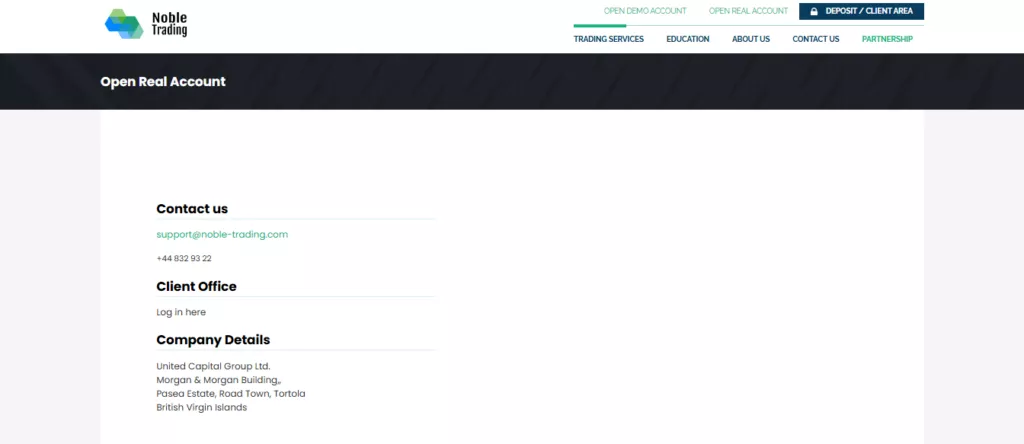 Noble Trading Account Opening Steps