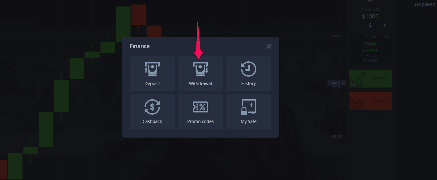 PocketOption Withdrawal Process Step 2