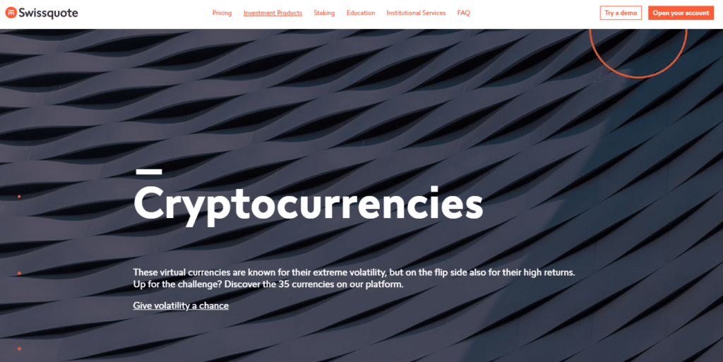 Swissquote Cryptocurrency Trading and Platforms
