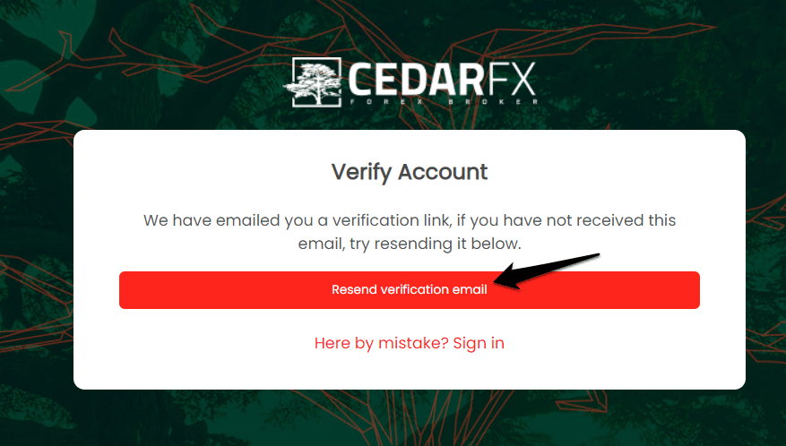 How to open a CedarFX account step by step step 2