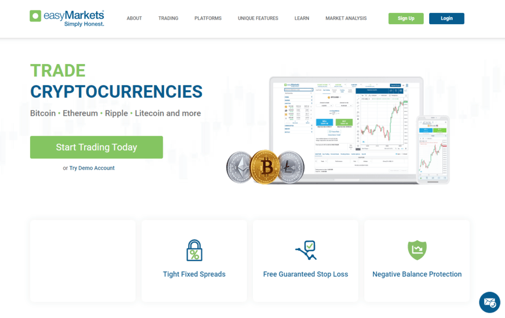 easyMarkets Cryptocurrency Overview