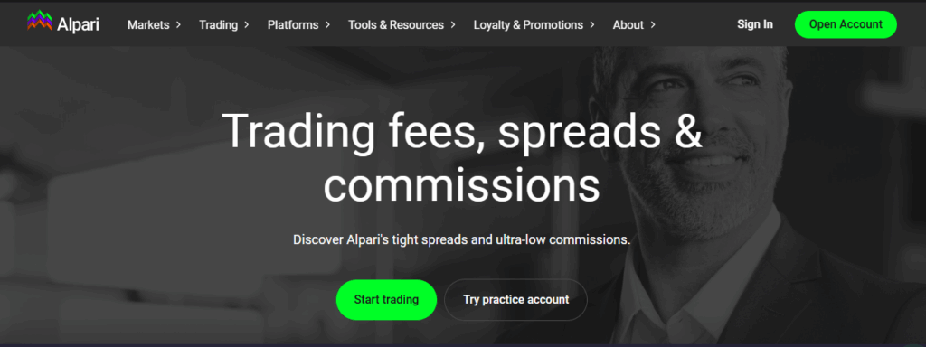 Alpari Fees, Spreads, and Commissions