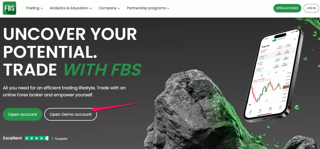 How to set up an FBS Demo Account &ndash; Step 1