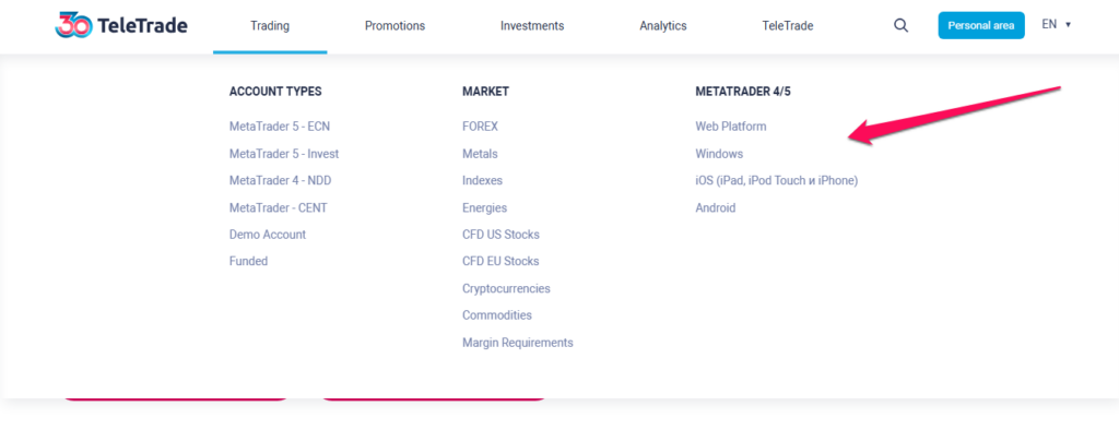 TeleTrade Trading Platforms