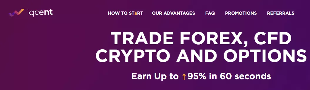 open an iqcent account step 1