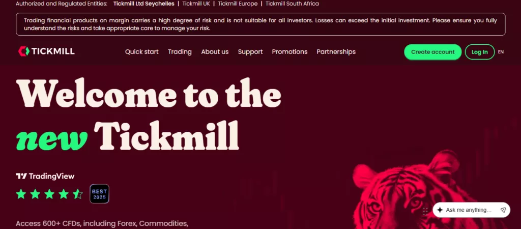 tickmill Forex Brokers for Liquidity Quality