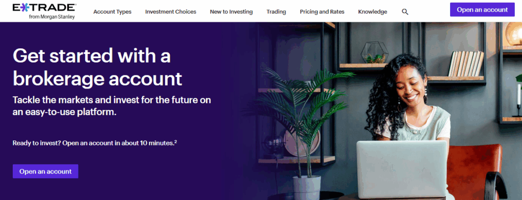 E*TRADE self-directed brokerage account