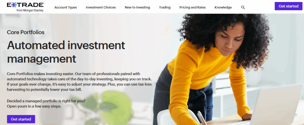E*TRADE Core Portfolios managed investing
