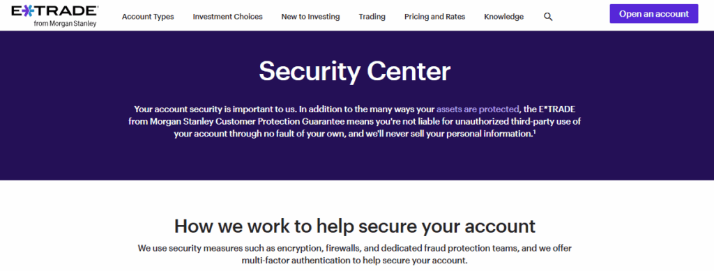E*TRADE safety, regulation and SIPC protection