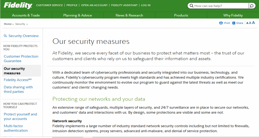 Fidelity ,Safet,y and Security