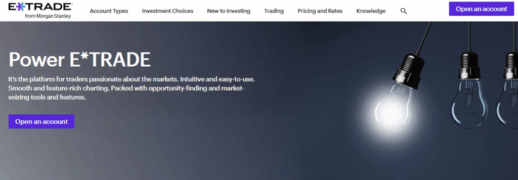 Power E*TRADE active trading platform