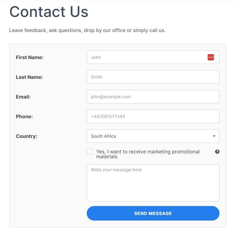 Admiral Markets contact us