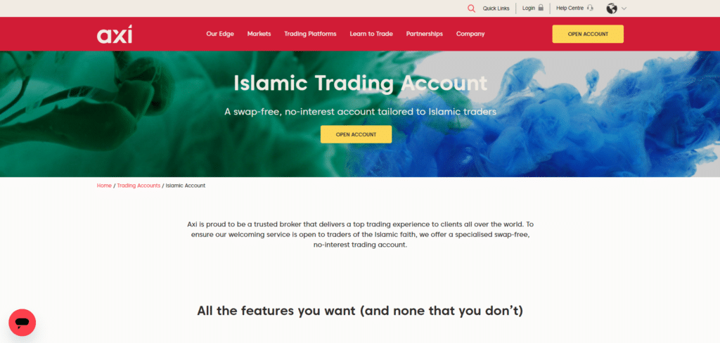 Axi Islamic Account