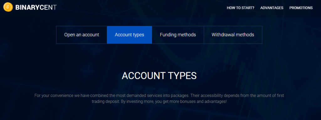 Binarycent Accounts