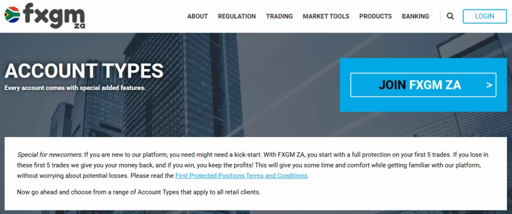 FXGM Account Types
