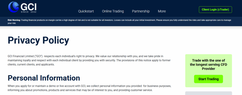 GCI Trading Safety and Security