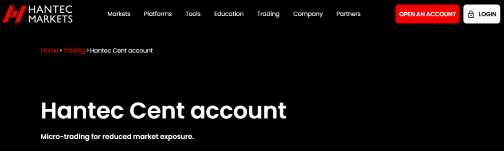 Hantec Cent Account