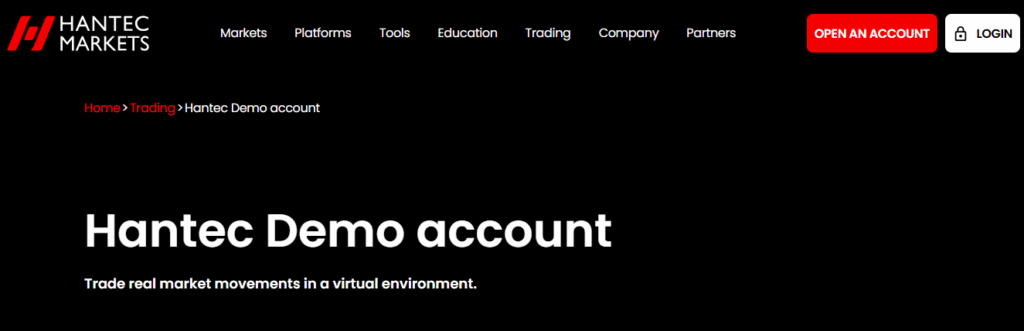Hantec Demo Account