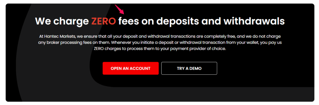 Hantec Markets Fees and Spreads