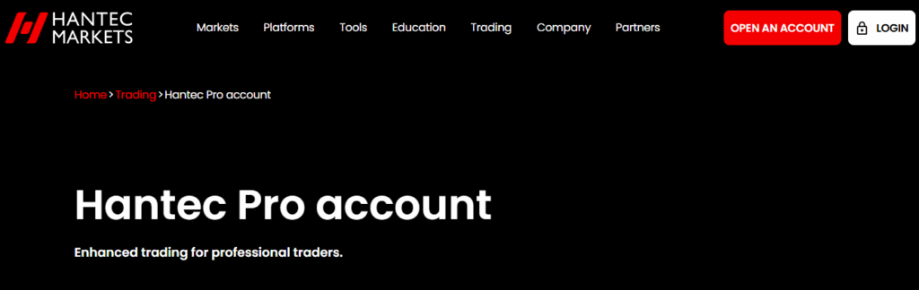 Hantec Pro Account