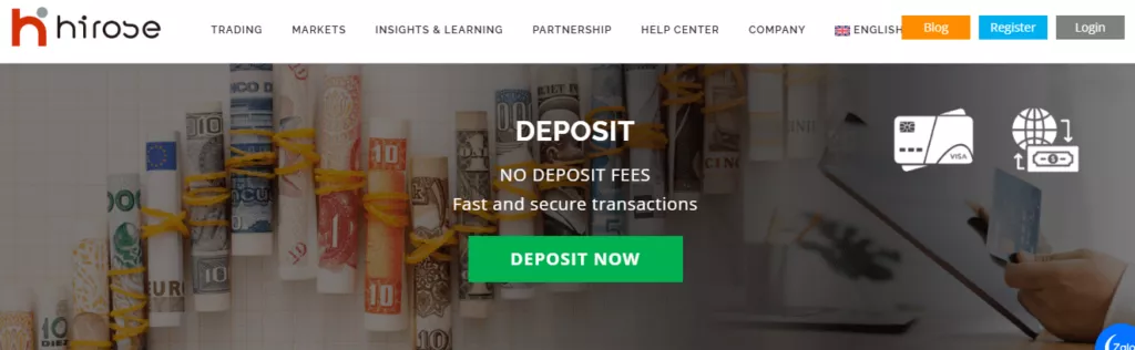 Hirose Deposit and Withdrawal Hirose Deposit and Withdrawal