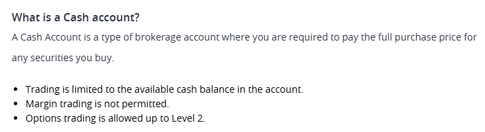 Individual Cash Account